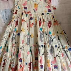 Pink Chicken Celebration Animal Print Kids Dress